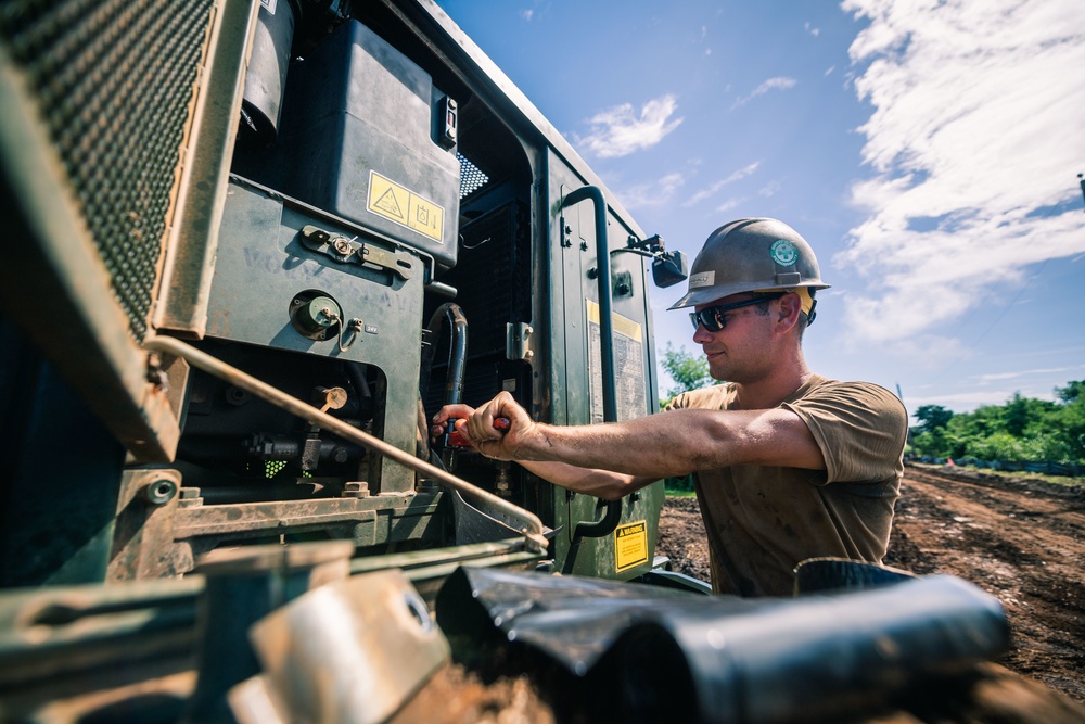 Seabees Clear the Way for Tinian Road Construction