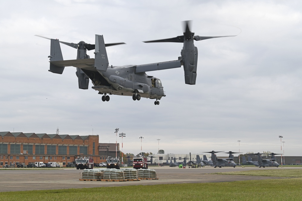 CV-22 Osprey conducts emergency landing training