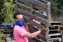 SUBASE First Class Petty Officers Association aids in Alpha Lot clean-up