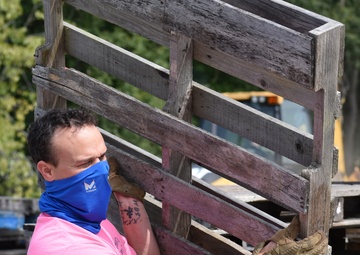 SUBASE First Class Petty Officers Association aids in Alpha Lot clean-up