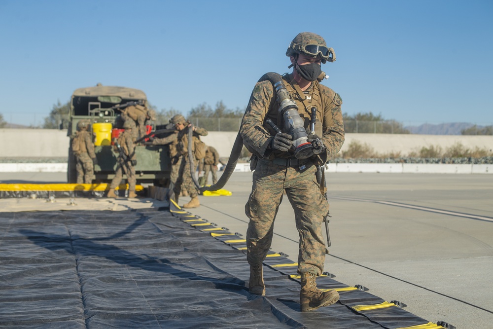 15th MEU Marines participate in a FARP operation