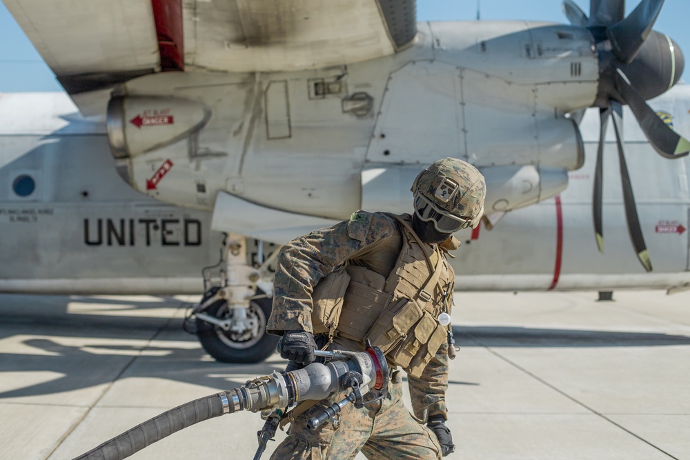 15th MEU Marines participate in a FARP operation