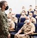 201022-N-TE695-0002 NEWPORT, R.I. (Oct. 22, 2020)  NSTC leadership speaks to Navy Officer Candidate School (OCS) students