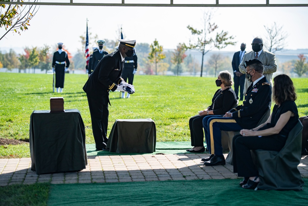 Modified Military Funeral Honors with Funeral Escort are Conducted for U.S. Navy Lt. Cmdr. David Hill in Section 75