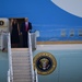 President Donald Trump arrives in Nashville for presidential debate