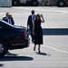 President Donald Trump arrives in Nashville for presidential debate