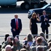 President Donald Trump arrives in Nashville for presidential debate