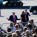 President Donald Trump arrives in Nashville for presidential debate