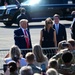 President Donald Trump arrives in Nashville for presidential debate