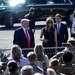 President Donald Trump arrives in Nashville for presidential debate