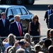 President Donald Trump arrives in Nashville for presidential debate