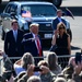 President Donald Trump arrives in Nashville for presidential debate