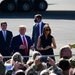 President Donald Trump arrives in Nashville for presidential debate