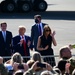 President Donald Trump arrives in Nashville for presidential debate