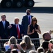 President Donald Trump arrives in Nashville for presidential debate