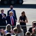 President Donald Trump arrives in Nashville for presidential debate