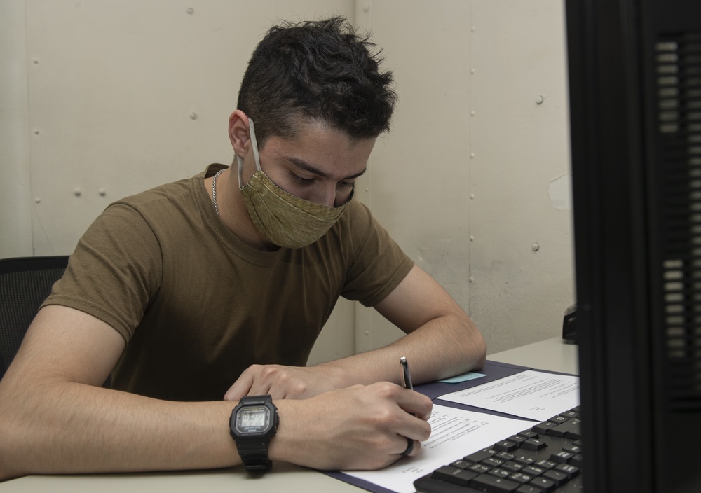 Sailors Process Paperwork