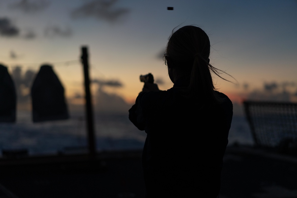 USS Halsey Conducts Gun Shoot Operations