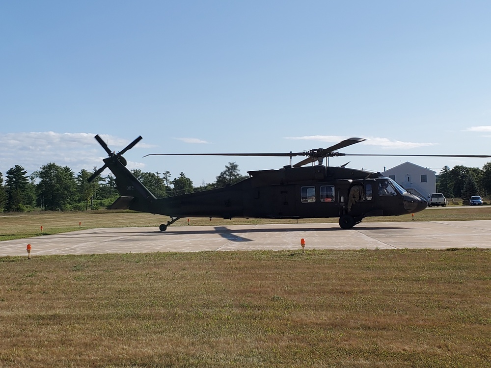 UH-60 Black Hawk operations at Fort McCoy in August 2020