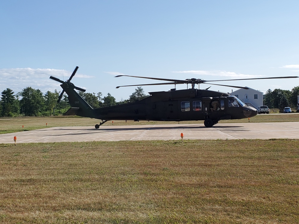 UH-60 Black Hawk operations at Fort McCoy in August 2020