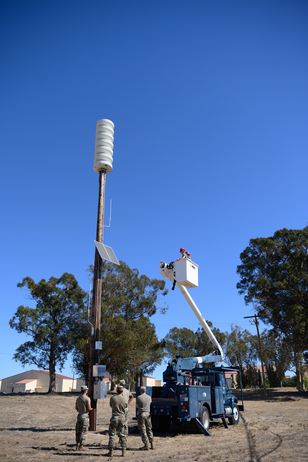 Giant voice maintenance at Travis Air Force Base