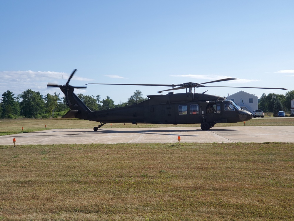 UH-60 Black Hawk operations at Fort McCoy in August 2020