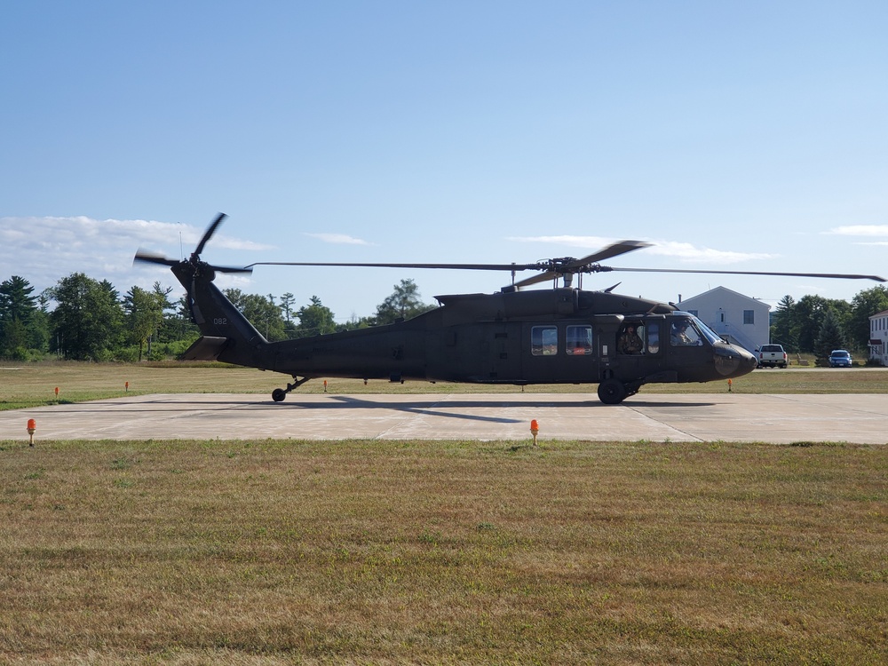 UH-60 Black Hawk operations at Fort McCoy in August 2020