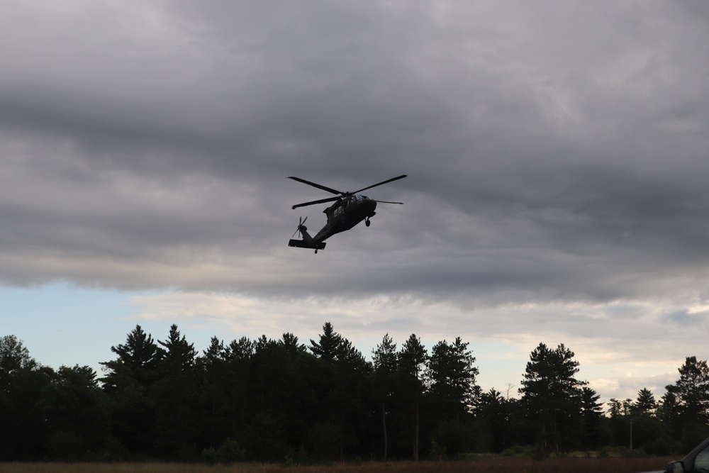 UH-60 Black Hawk operations at Fort McCoy in August 2020