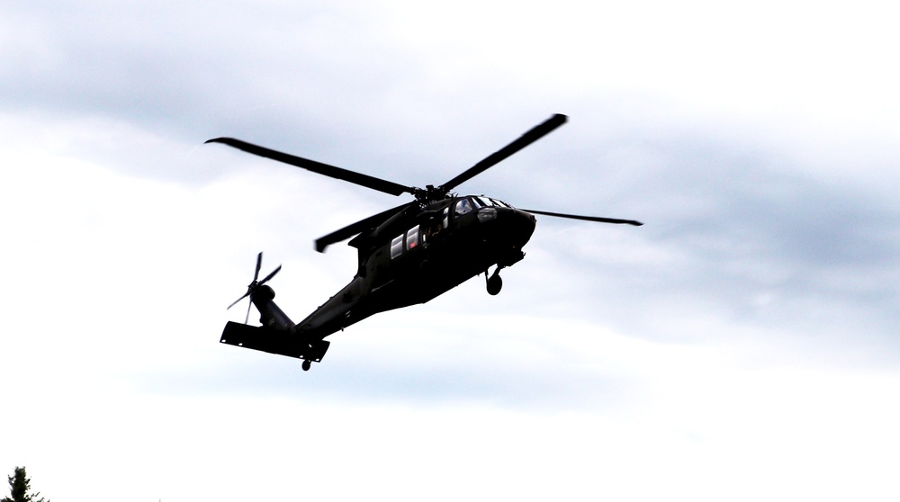 UH-60 Black Hawk operations at Fort McCoy in August 2020