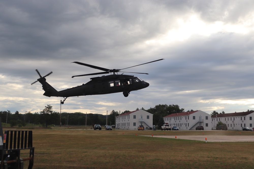 UH-60 Black Hawk operations at Fort McCoy in August 2020