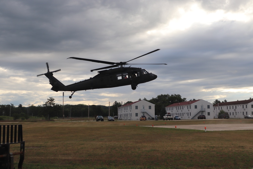 UH-60 Black Hawk operations at Fort McCoy in August 2020