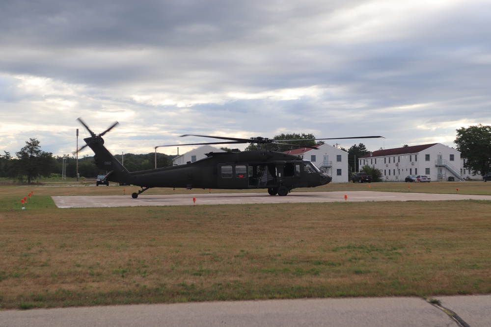 UH-60 Black Hawk operations at Fort McCoy in August 2020