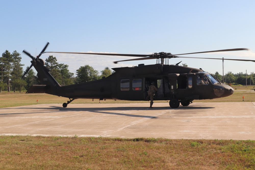 UH-60 Black Hawk operations at Fort McCoy in August 2020