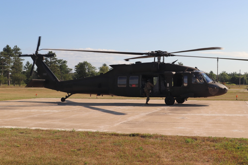 UH-60 Black Hawk operations at Fort McCoy in August 2020