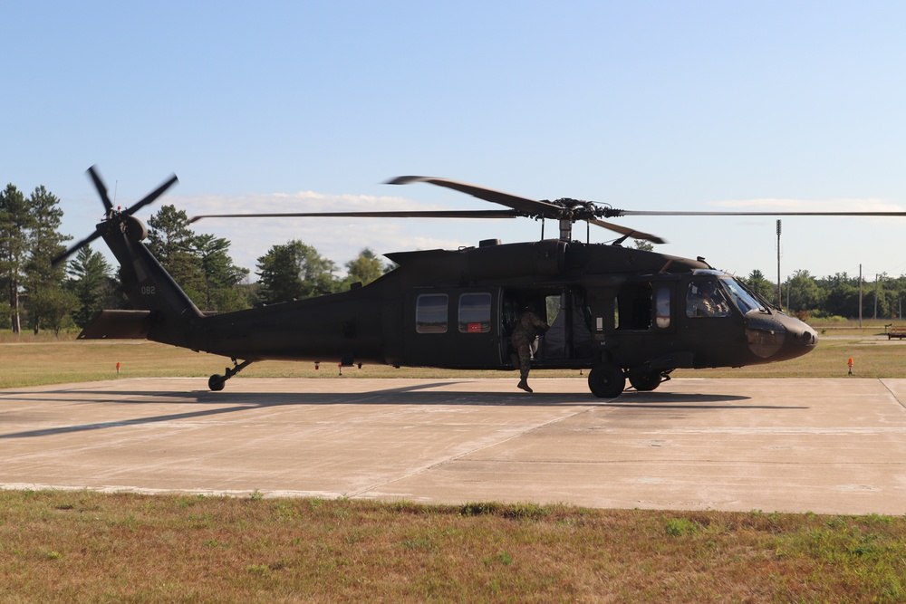 UH-60 Black Hawk operations at Fort McCoy in August 2020