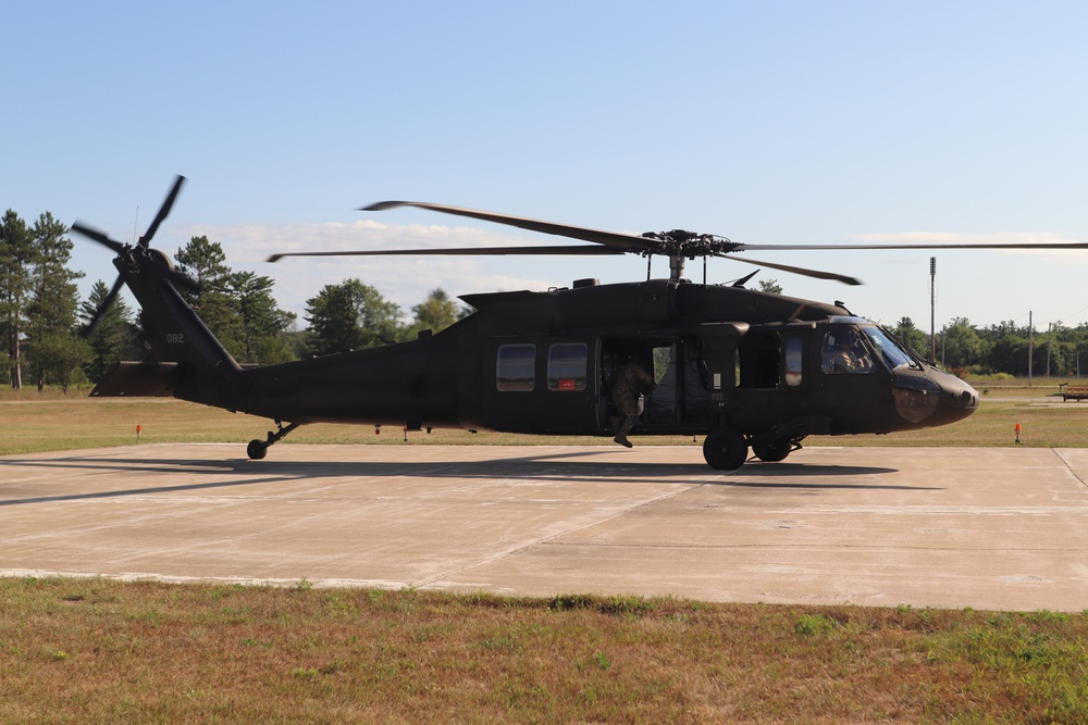 UH-60 Black Hawk operations at Fort McCoy in August 2020