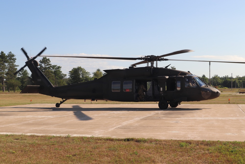 UH-60 Black Hawk operations at Fort McCoy in August 2020