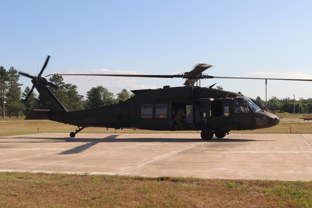 UH-60 Black Hawk operations at Fort McCoy in August 2020