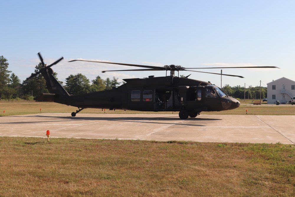 UH-60 Black Hawk operations at Fort McCoy in August 2020