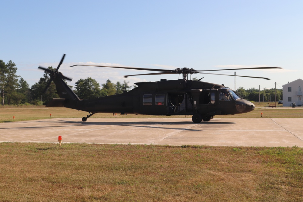 UH-60 Black Hawk operations at Fort McCoy in August 2020