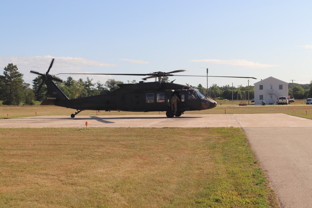 UH-60 Black Hawk operations at Fort McCoy in August 2020