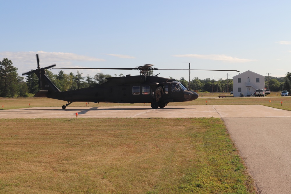 UH-60 Black Hawk operations at Fort McCoy in August 2020