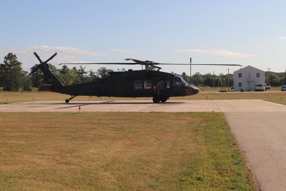 UH-60 Black Hawk operations at Fort McCoy in August 2020