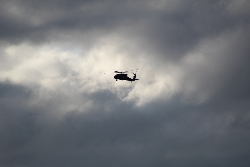 UH-60 Black Hawk operations at Fort McCoy in August 2020