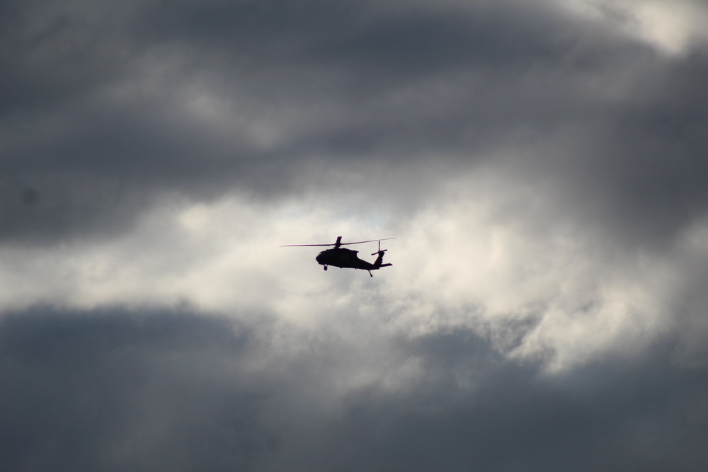 UH-60 Black Hawk operations at Fort McCoy in August 2020