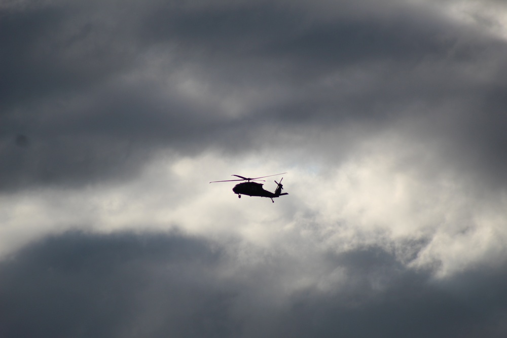 UH-60 Black Hawk operations at Fort McCoy in August 2020