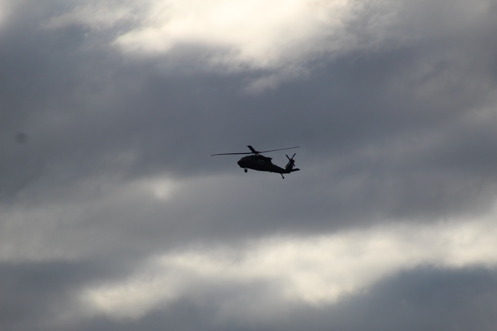 UH-60 Black Hawk operations at Fort McCoy in August 2020