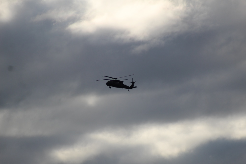 UH-60 Black Hawk operations at Fort McCoy in August 2020