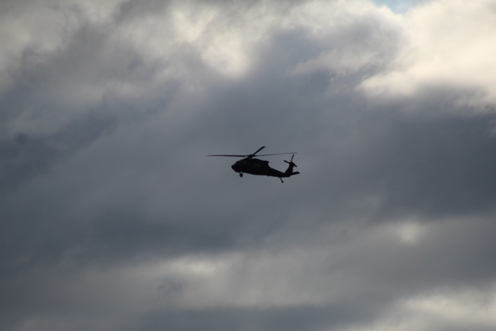 UH-60 Black Hawk operations at Fort McCoy in August 2020