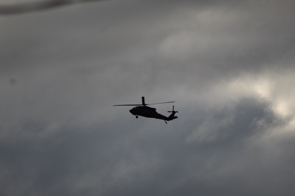 UH-60 Black Hawk operations at Fort McCoy in August 2020